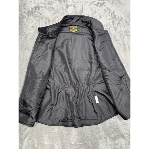 Wyoming Traders Vest Womens Medium Black 100% Wool Full Zip Western Riding Work - Picture 3 of 8